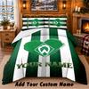 Werder Bremen FC Pattern Bedding 3Pcs Set Custom Name, Bed Sheet And Pillowcases For Home Bedroom