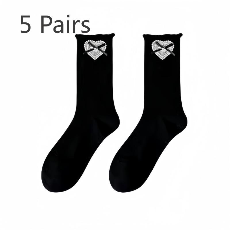 

5 Pairs of Women s Summer Thin New Mesh Breathable Tube Socks 5 Pairs чёрный