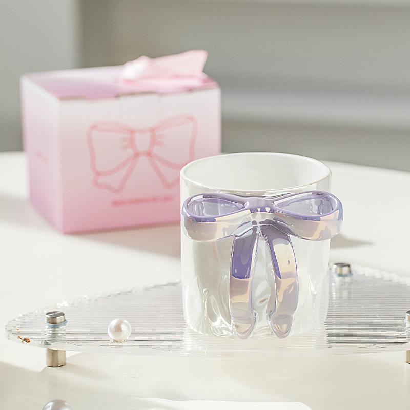 Elegant Bow Ceramic Mug - Luxury Gift for Friends and Office