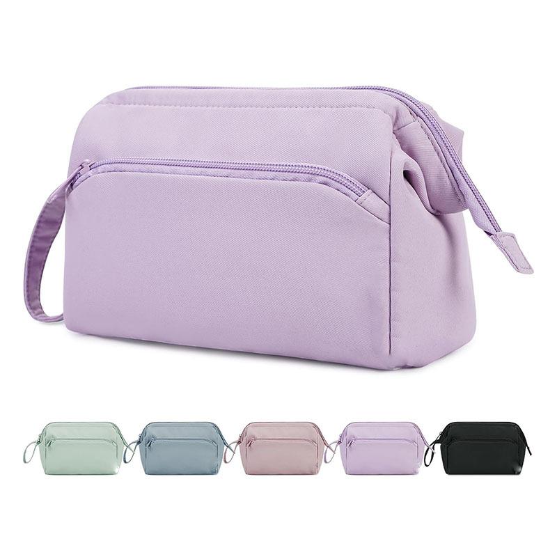 Manicure Nail Art Kit Case, Large Capacity Wide Mouth Cosmetic Makeup Bag, Portable Travel Toiletry Organizer, Nail Technician