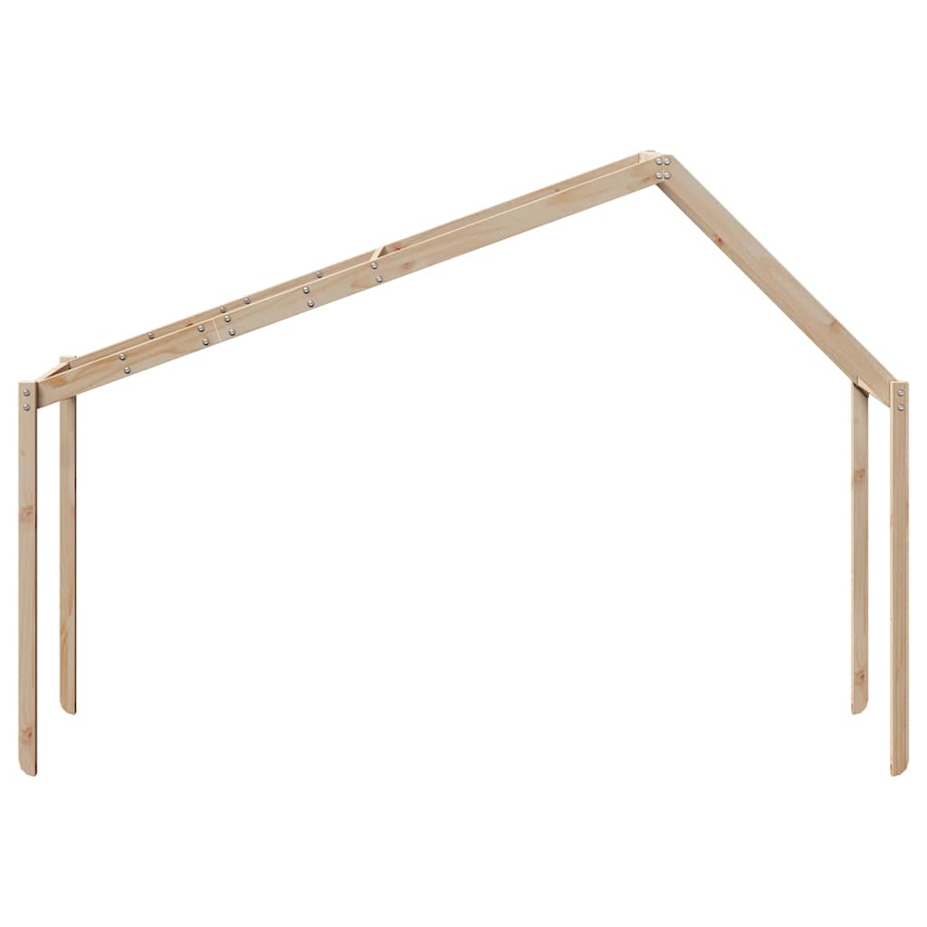 Kids Bed Canopy 203 X 80.5 X 142 Cm Solid Pine Wood
