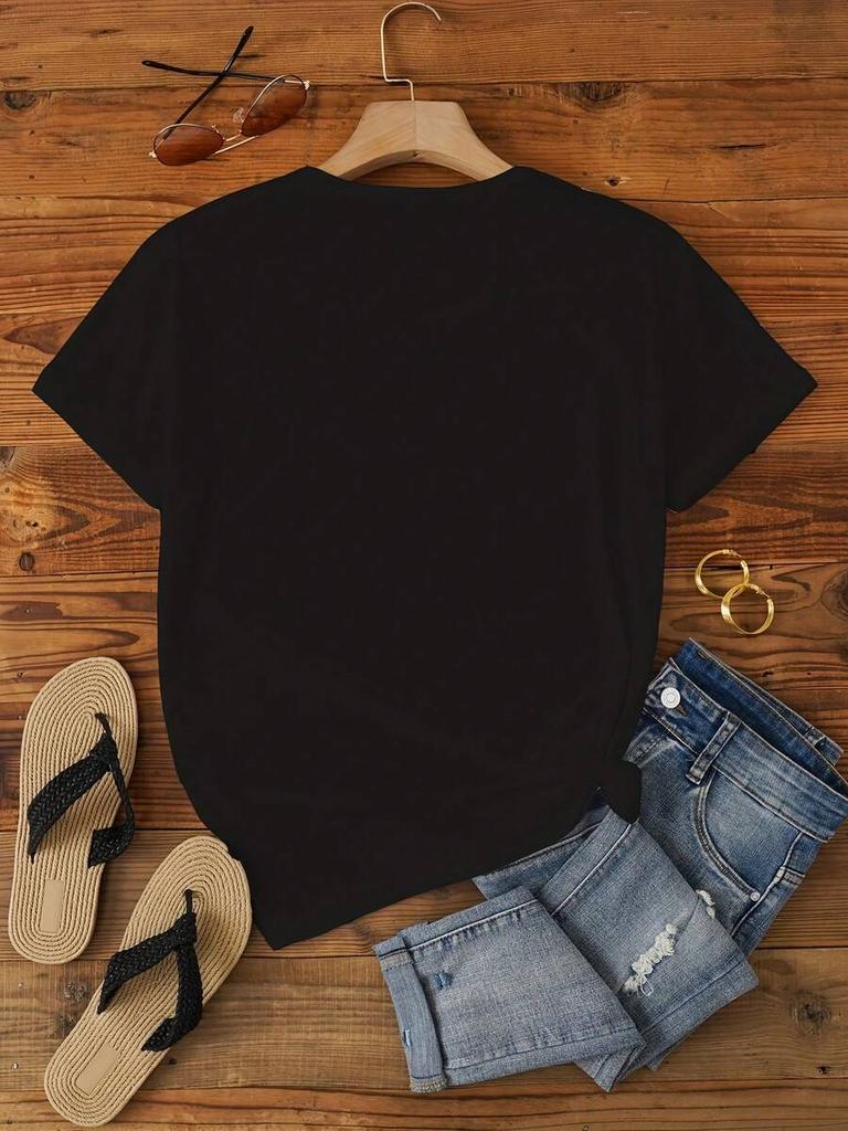 Unisex Crew Neck Shortsleeve Tshirt Coffee Letter Graphic Print Casual Top For Spring Summer Daily Tee Tops