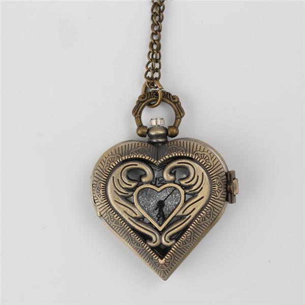 

Женские карманные кварцевые часы Сердце на цепочке D