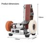 3-in-1 Mini-Bandschleifer mit 7 Geschwindigkeiten, anpassbarer Polierer und Puffer für Metall, Holz, Schmuck, DIY-Projekte, platzsparendes und praktisches Design