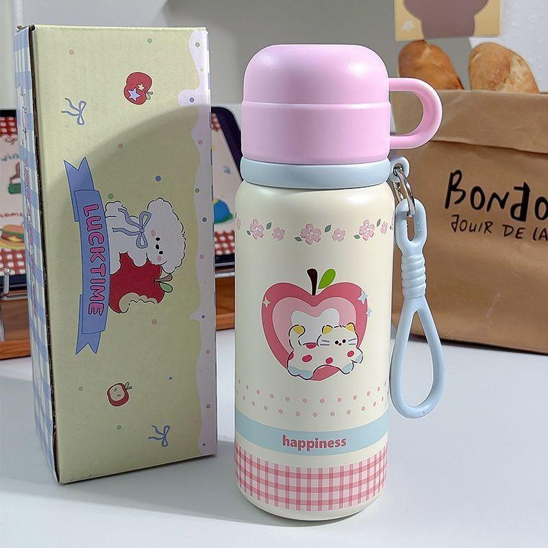 

Insulated Travel Mug With Straw And Handle For Office And Outdoor Use розовый