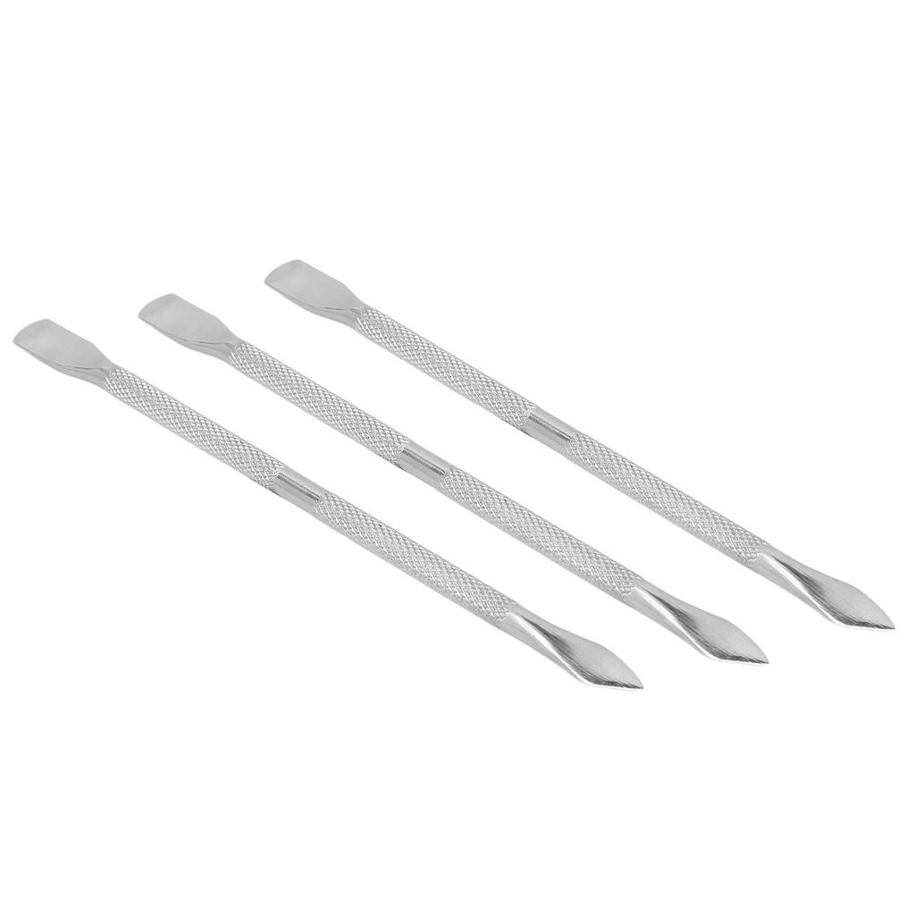3Pcs Nail Cuticle Pusher Stainless Steel Cuticle Trimmer Remover Set Manicure Tool