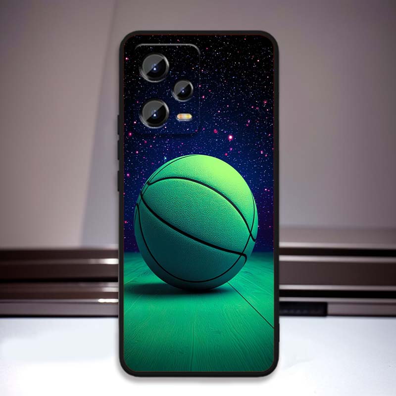 Sports basketball cool Phone Case For Xiaomi Redmi Note 15 14 13 12 12S 11E 11 11S Pro Plus 4G 5G Black Soft TPU