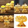 Butter Lamp Holder Coppers Candlestick Candle Holder Iron Lamp Holder Lotuss Buddhas Lamp Base