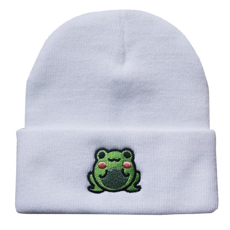Cute Cartoon Beanie Hat for Adults Knitted Cap Warm Ski Hats with for Frog Patte