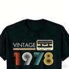 New Vintage1984 1980 1977 1978 1979 1986 1982 1986 1983 1981 1982 1976 Limited Edition Cassette Birthday Gift 1988 T Shirts
