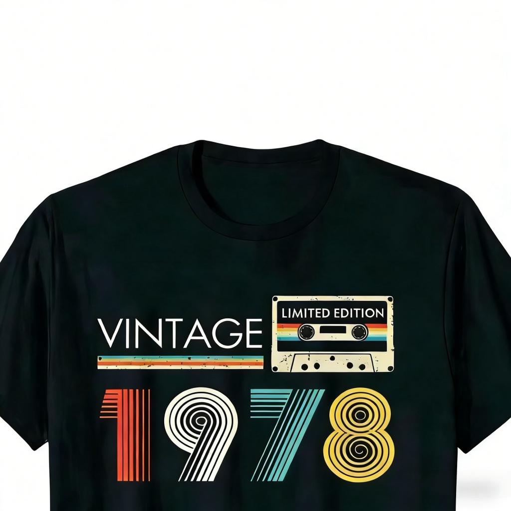 New Vintage1984 1980 1977 1978 1979 1986 1982 1986 1983 1981 1982 1976 Limited Edition Cassette Birthday Gift 1988 T Shirts