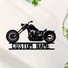 Vintage Motorcycle Metal Wall Sign Custom Name Plate Iron Art Indoor Outdoor Gift