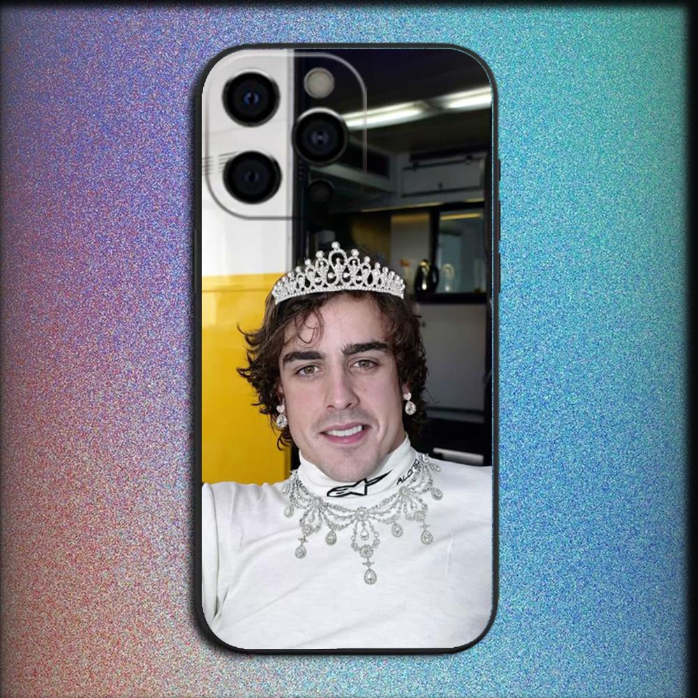 14 Driver F-Fernando Alonso Phone Case For iPhone 16,15,14,13,12,11,Pro,X,XS,Max,XR,Plus,Mini Soft Black Cover