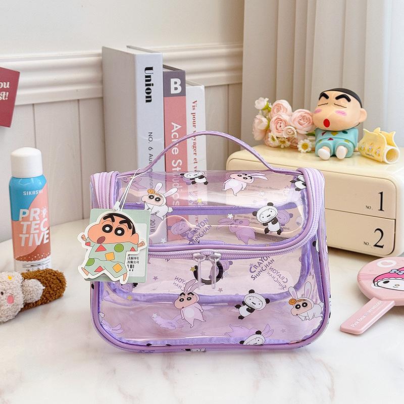 Girls Cosmetics Bag Large Capacity Transparent Pvc Makeup Storage Bag Portable Travel Wash Gargle Bag Waterproof