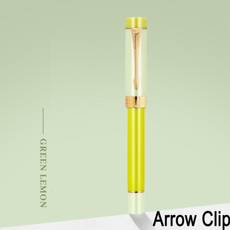JINHAO 100 Centennial Fountain Pen Resin Gold Clip Nib EF F M Students Pens Business Stationery School Office Supplies PK 9019