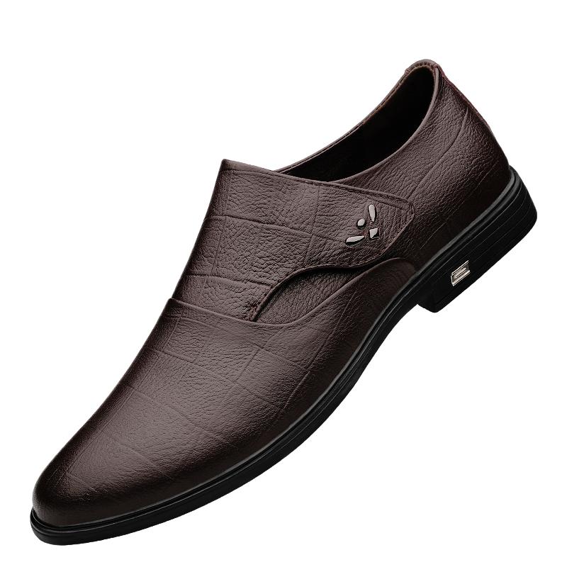 Mode Echte Leder Kleiderschuhe Formal Braun Elegant Herrenschuhe für Männer Lässig Business Sozial Hohe Qualität Party Hochzeit Slipper