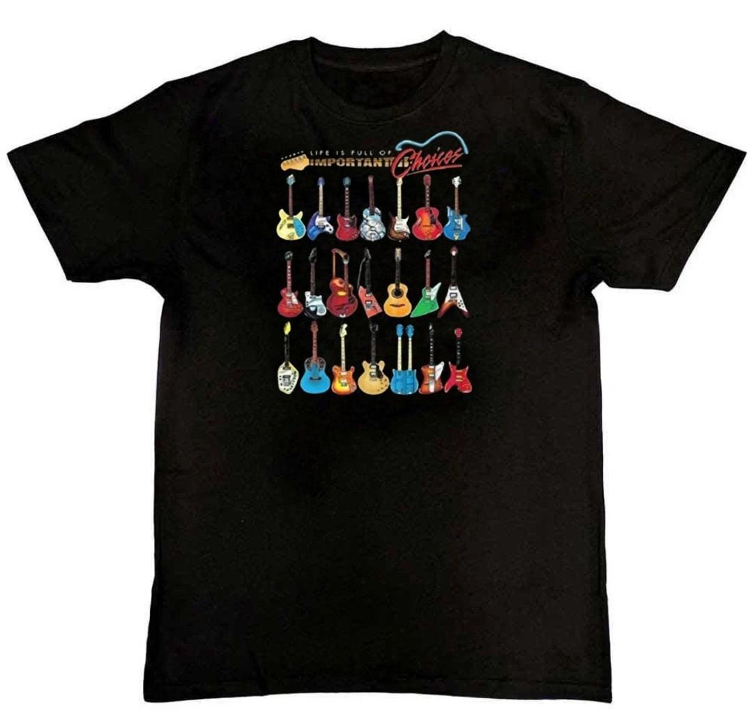 Important Choices Rows of Guitars Rock and Roll Mens T-Shirt XXXXL
