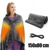USB Wearable Heating Electric Blanket Shawl Coral Velvet 8 Heated Areas Fast Heating 3 Heated Level Portable Body Warmer Blanket