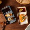 1PC Japanese Style Exquisite Plate Modern Sushi Tray Practical Ceramic Multi Compartment Plate