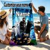 Custom Name Personalized How to Train Your Dragon Print Beach Towel, for Trip Camping Beach Party Home Decor, Birthday Gift for Family & Friends