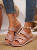 Fashion High-quality Women's Sandals 2025 New Women's Wedges Heels Sandals Casual Comfort Slippers Summer Beach Sandals Chaussures Femme