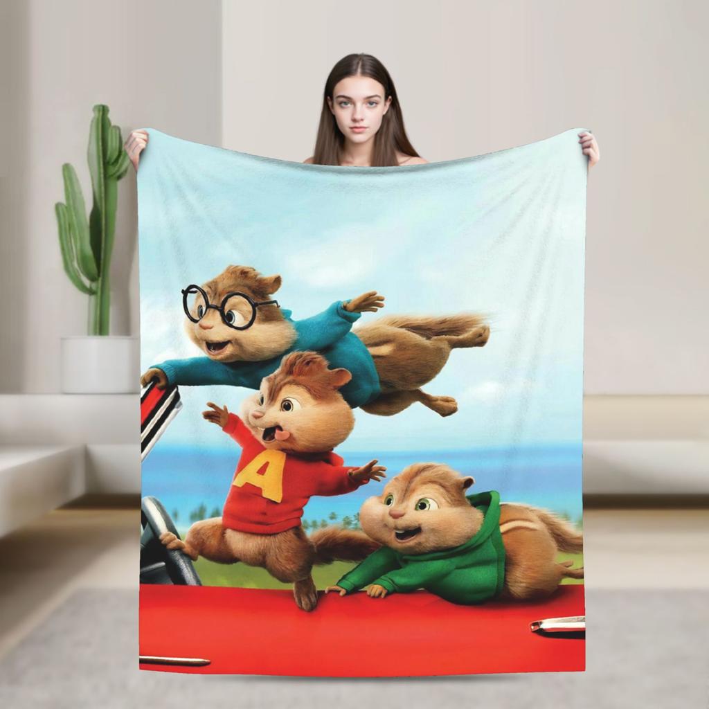 Alvin and the Chipmunks Blanket Multi-size Cozy and Lightweight  Throw Blankets for Couch Sofa and Bed