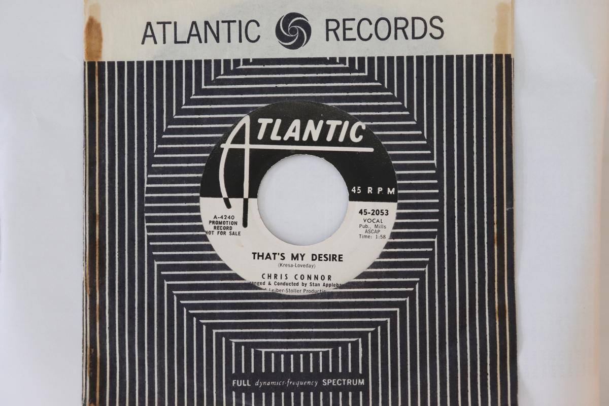 

7inch Record CHRIS CONNOR - That s My Desire 452053 Atlantic 1960 US Jazz Used
