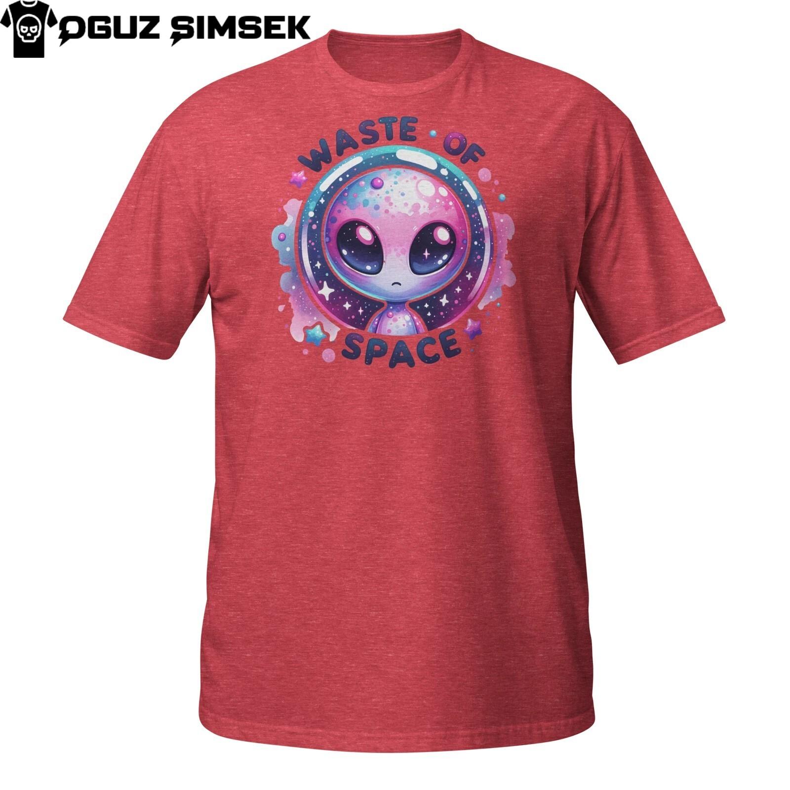 Waste Of Space T-Shirt Mens Womens Tees Top – Cute Alien Galaxy Graphic Tee For Space Lovers S