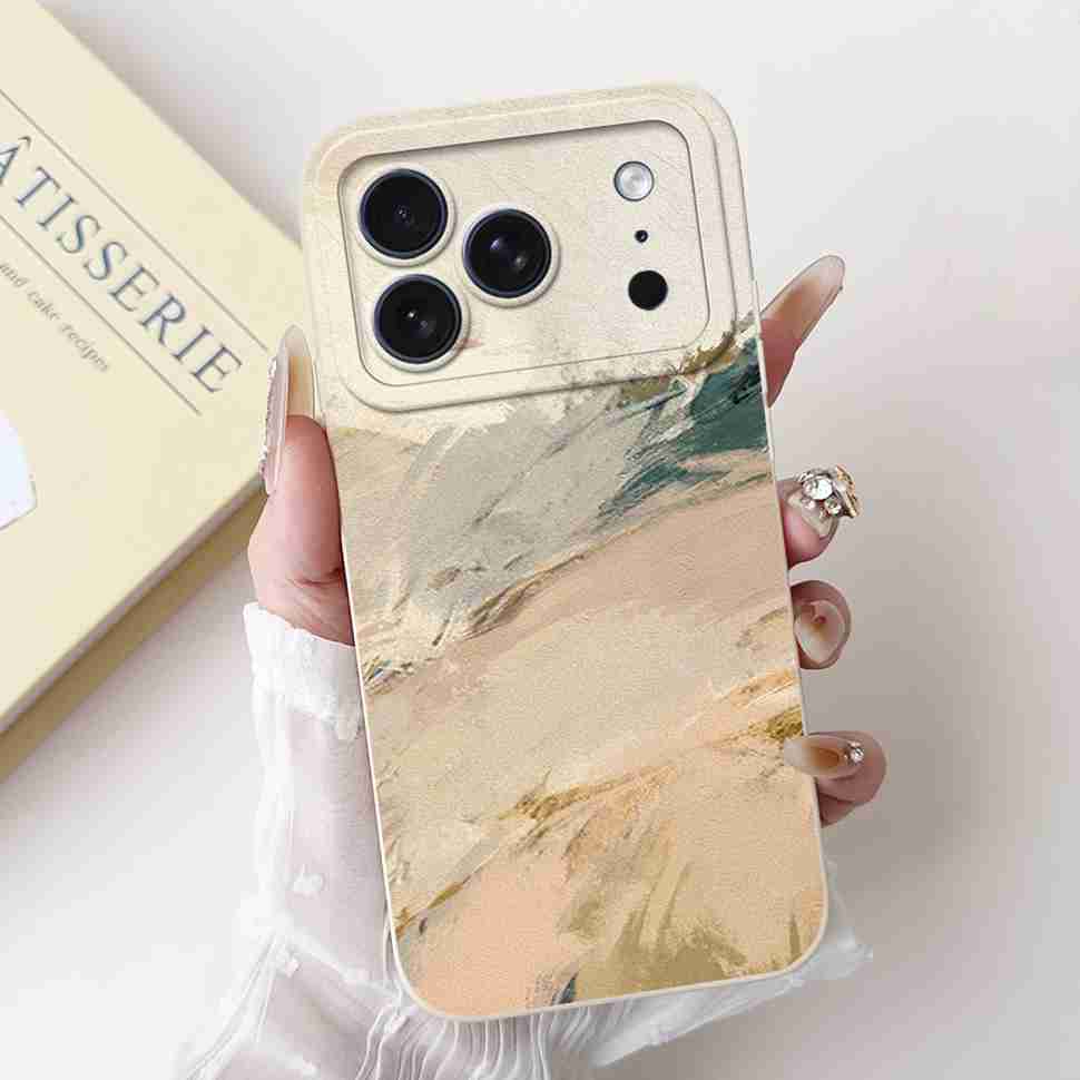 For Apple iPhone 17 Pro Max Case Luxury Painted Back Cover 6.56'' Silicone Soft Phone Case For iPhone17 iPhone 17 Pro Max Bumper