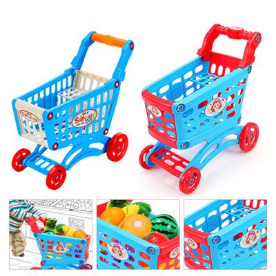 Flexible Wheel Shopping Cart Toy Detachable Colorful Shopping Cart Trolley Toy