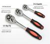 12-Piece Multifunctional Auto Repair Tool Set: Ratchet Quick Socket Wrench for Car Onboard Use