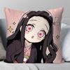 1Pc Nezuko Animation Demo Slayer Blade Pillow Case Square Pillow Bedroom Sofa Leisure Comfortcarlivingroom Home Decoration 40X40