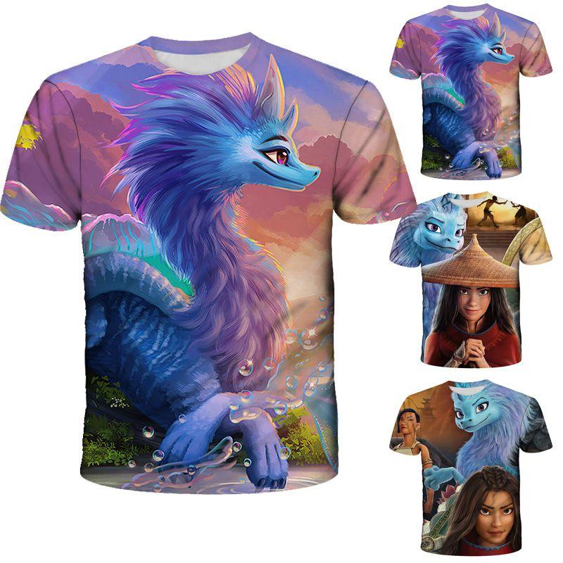 Comfortable And Stylish Raya And The Last Dragon 3d Print T-shirt For Kids