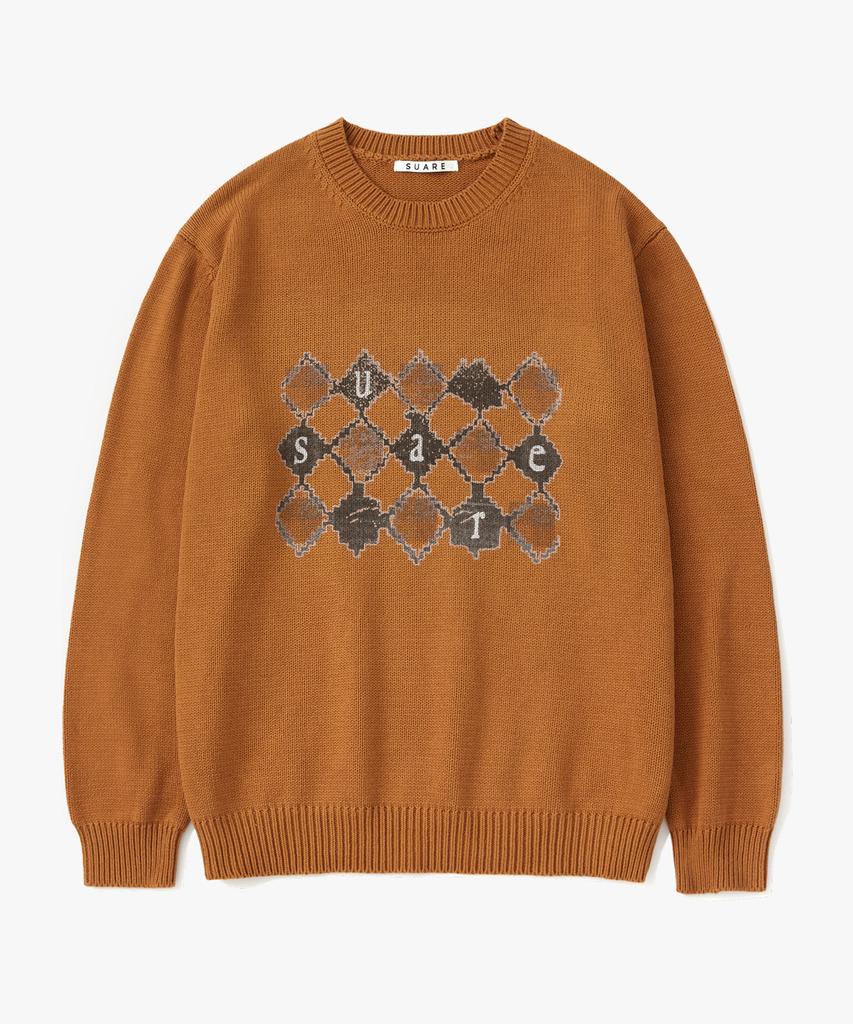 SUARE Cotton Argyle Graphic Knit - 4 Colors