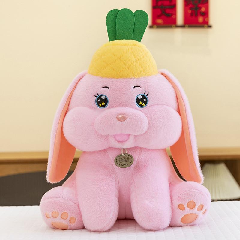 

Bunny Toy Plush Cartoon Pineapple Figure Girl Children Birthday Holiday Gift 30cm розовый