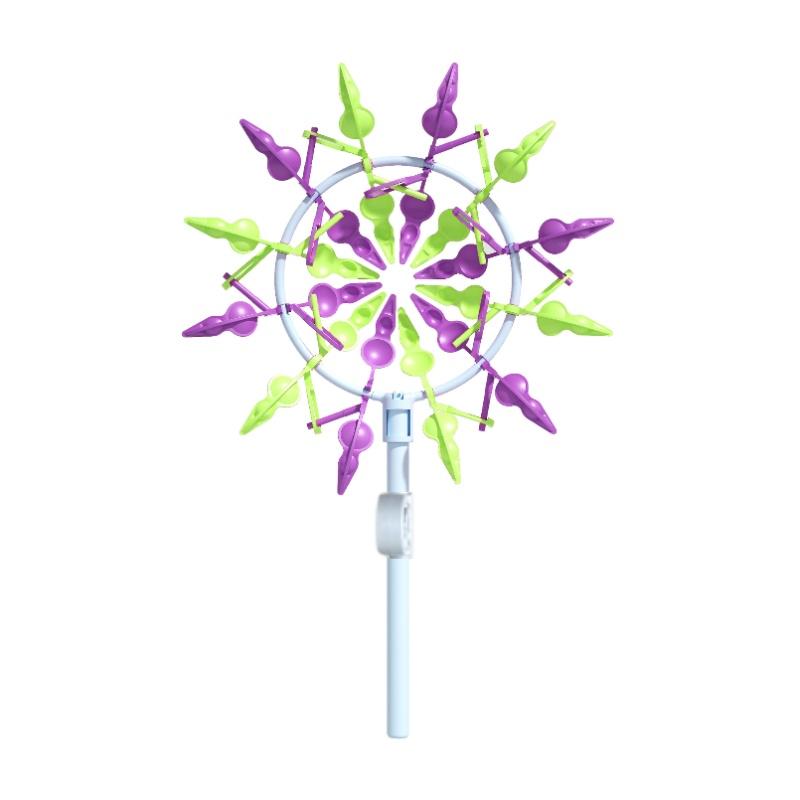 Diy Handheld Children's Educational Relief Toy 3d Sunflower Windmill With Radish Design