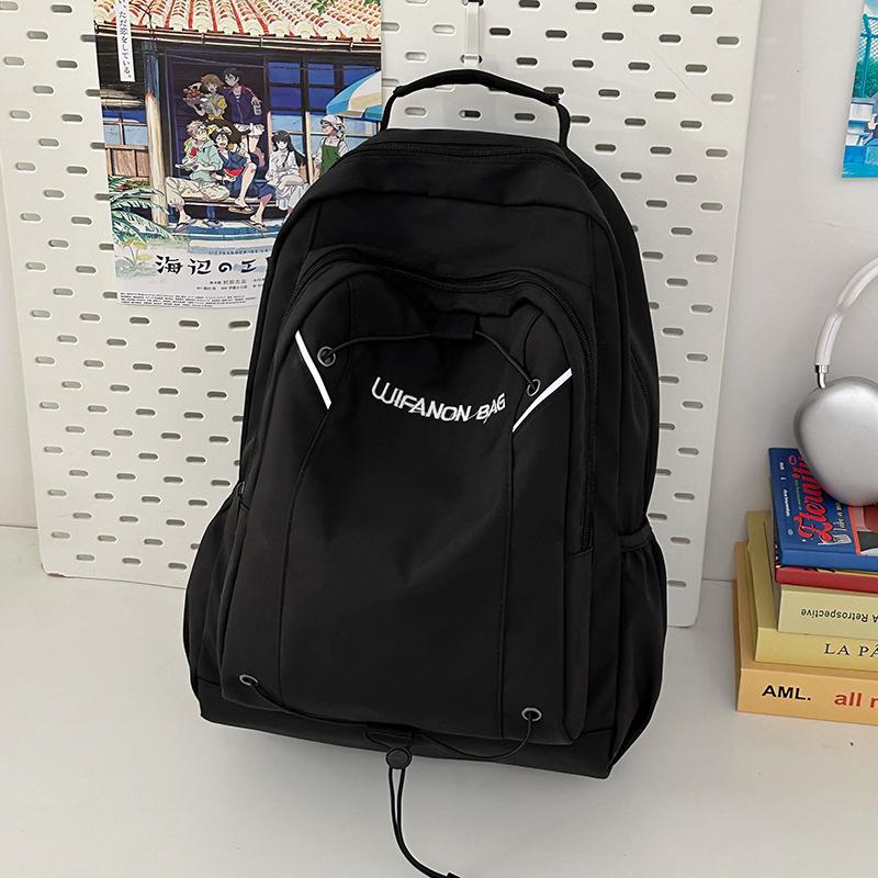 Simple and fashionable student backpack New casual outdoor sports backpack Middle school student large-capacity college style schoolbag