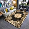 Vintage Star Emblem Pattern Carpet Design - Non-slip Rug Suitable for Living Room and Bedroom Sofas.