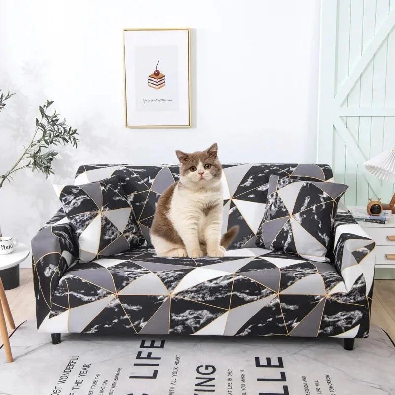 

Чехол для дивана с принтом, эластичный чехол для дивана, чехлы для диванов и кушеток, моющийся чехол для мебели, защита для домашних животных и детей 1 seater 90-140cm