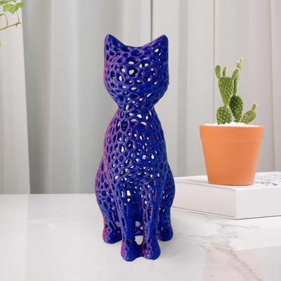 Dutá kočičí soška Sběratelská 3D tištěná kočičí figurka Domov Kancelář Stolní kotě