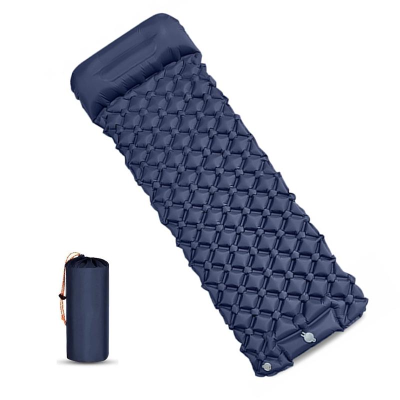 Self-Inflating Sleeping Mat Ultralight Air Mattress with Integrated Pillow Outdoor Camping Foldable Sleeping Mat for Camping Hik