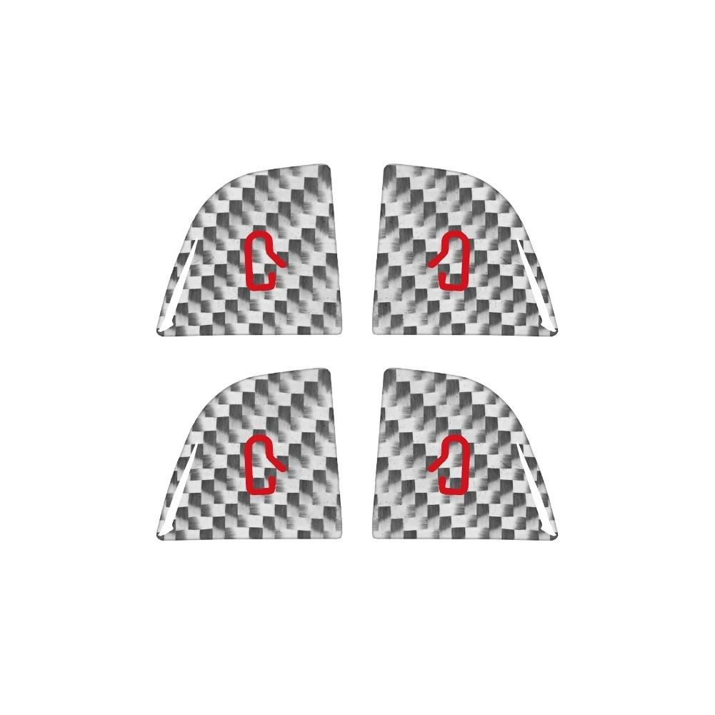Carbon Fiber Material Window Switch Decor Easy Installation Kit