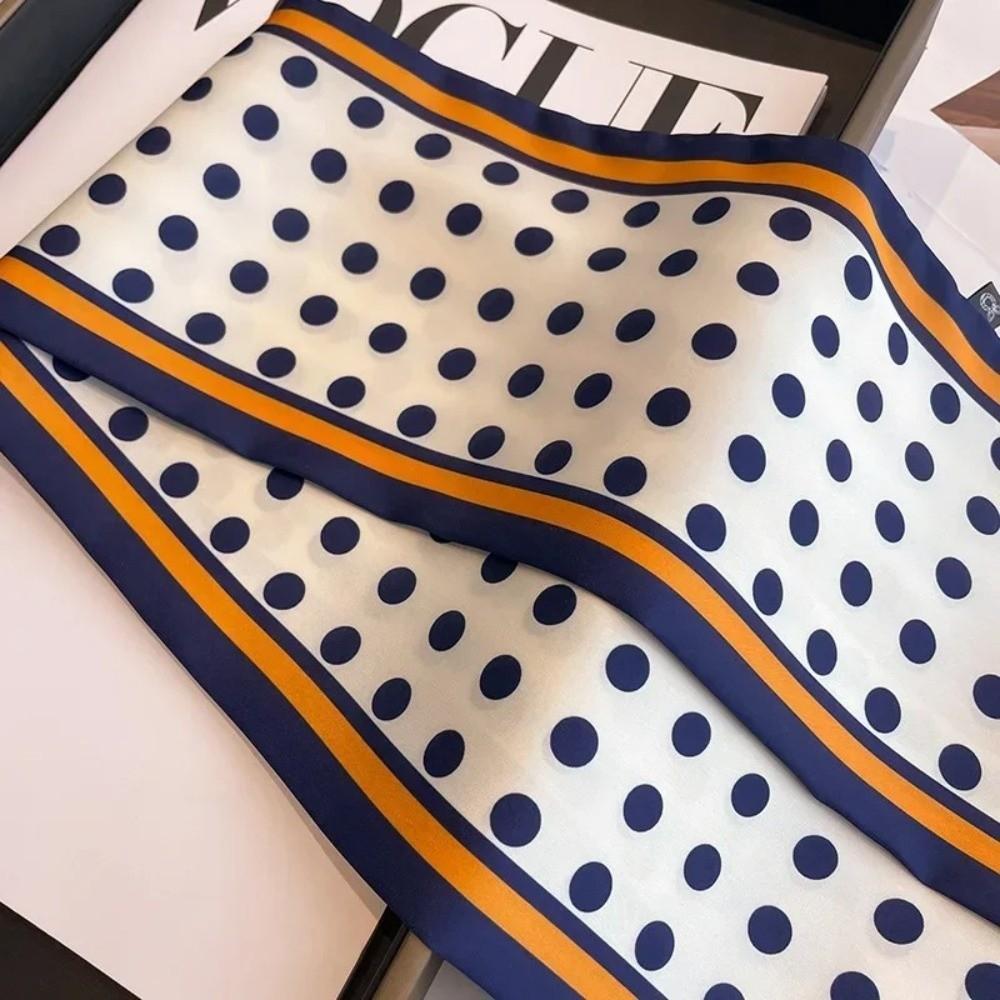 Thin Foulard Neckerchief Long Hair Ribbon Luxury Narrow Scarf