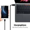 Durable PVC UsbC TypeC to Micro USB Data Cable for Galaxy-S7/-S6, HTC-One and More - 0.5m 1m 1.5m (Black )