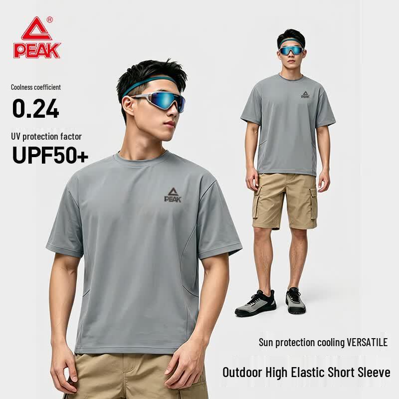 PEAK Men s Outdoor Short Sleeve Running T-Shirt L