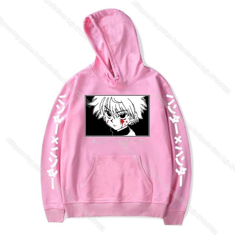 Hunter Killua GON Kurapika Zoldyck Hoodies Print Fashion Sweatshirt Casual Unisex Autumn Winter Fleece Streetwear Tops Male