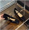Fashion Women's Mary Jane Shoes Shiny Patent Leather Buckled Strap Comfortable Flat Fashion Casual Flats