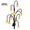 Solar Garden Lights Halloween Tree Stump Light, Powered Stake Twinkling Light Yard Stakes with Ghost Pumpkin Cat Ornaments, Vintage Glowing