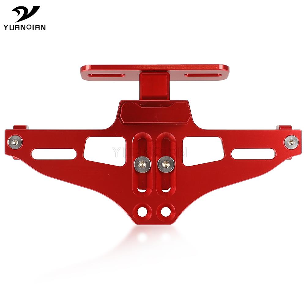 For APRILIA SR50 SR 50 MYCNC Motorcycle Adjustable Angle License Number Plate Frame Holder Bracket SR50MY LED Light