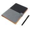 A5 Business Looseleaf Notebook Black Grey Stitching PU Color Changing Leather Surface Notebook with